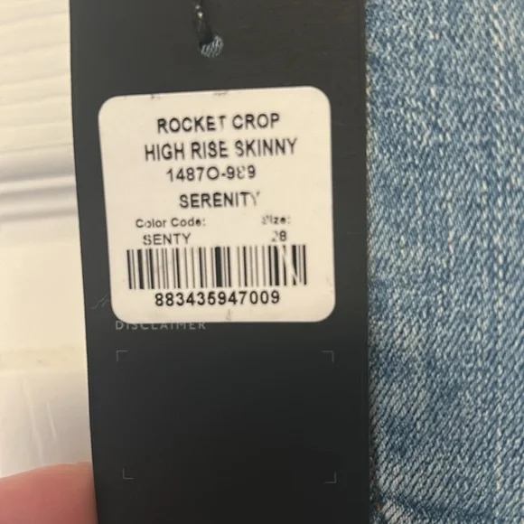 NWT Citizens of Humanity Rocket Crop High Rise Skinny Jeans Sz 28 - Picture 6 of 9